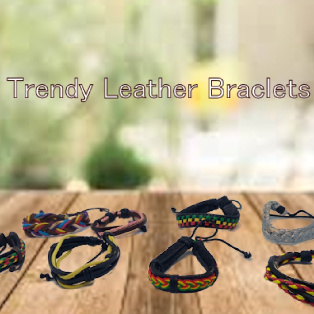 Colored Leather Bracelets